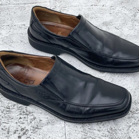 Ecco Men Shoes Black Leather Upper Slip On Loafer Size 44EU 11US main image 4